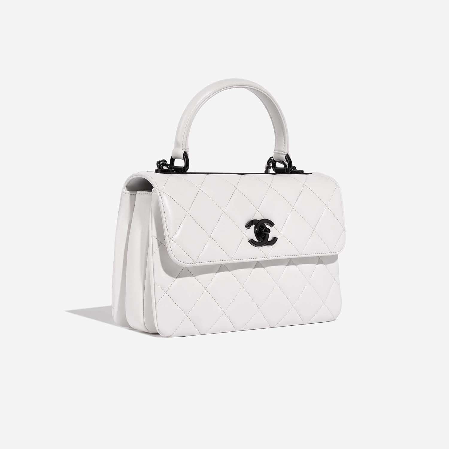 Chanel TimelessHandle Small White Side Front  | Sell your designer bag on Saclab.com