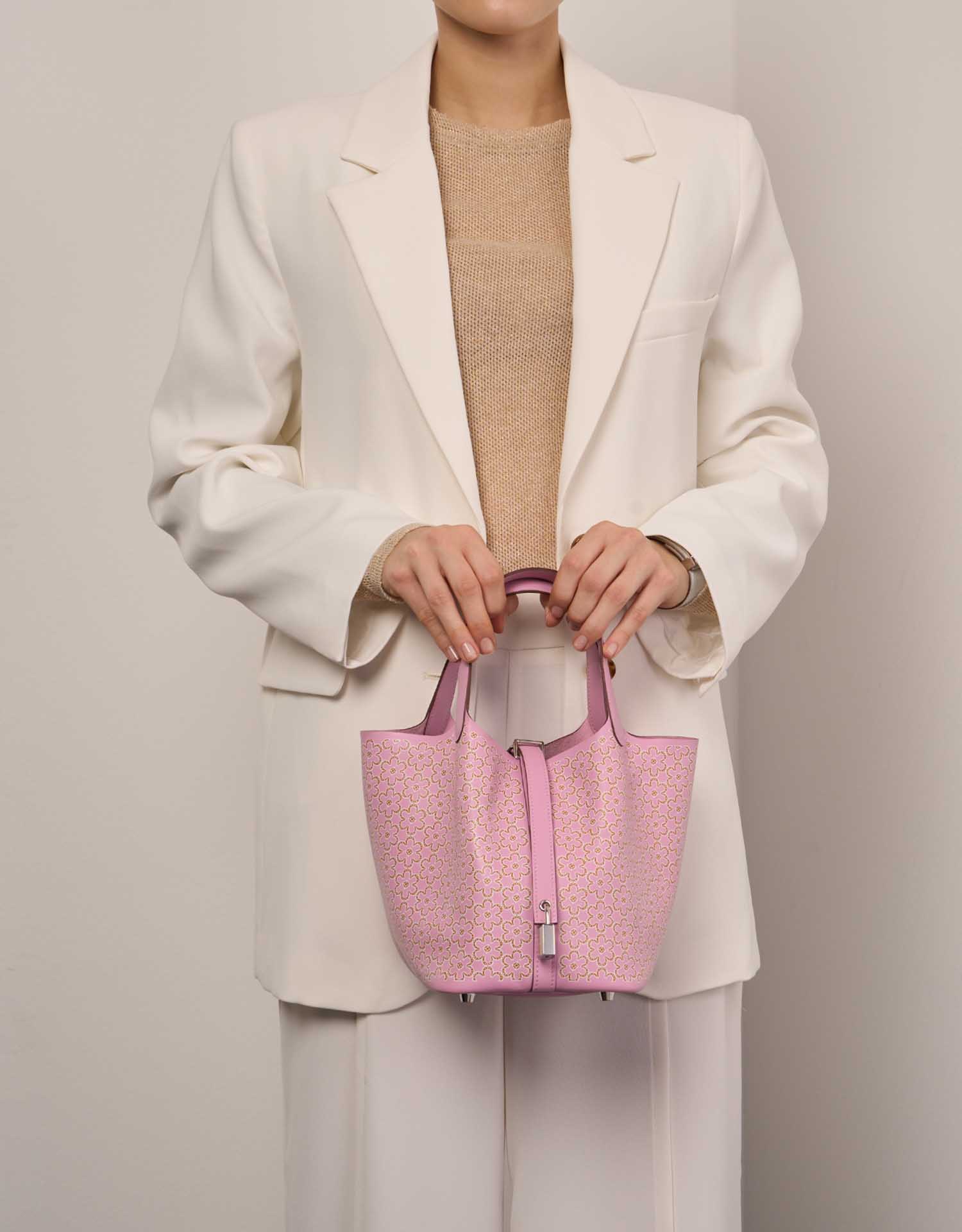 Hermès Picotin 14 MauveSylvestre Sizes Worn | Sell your designer bag on Saclab.com