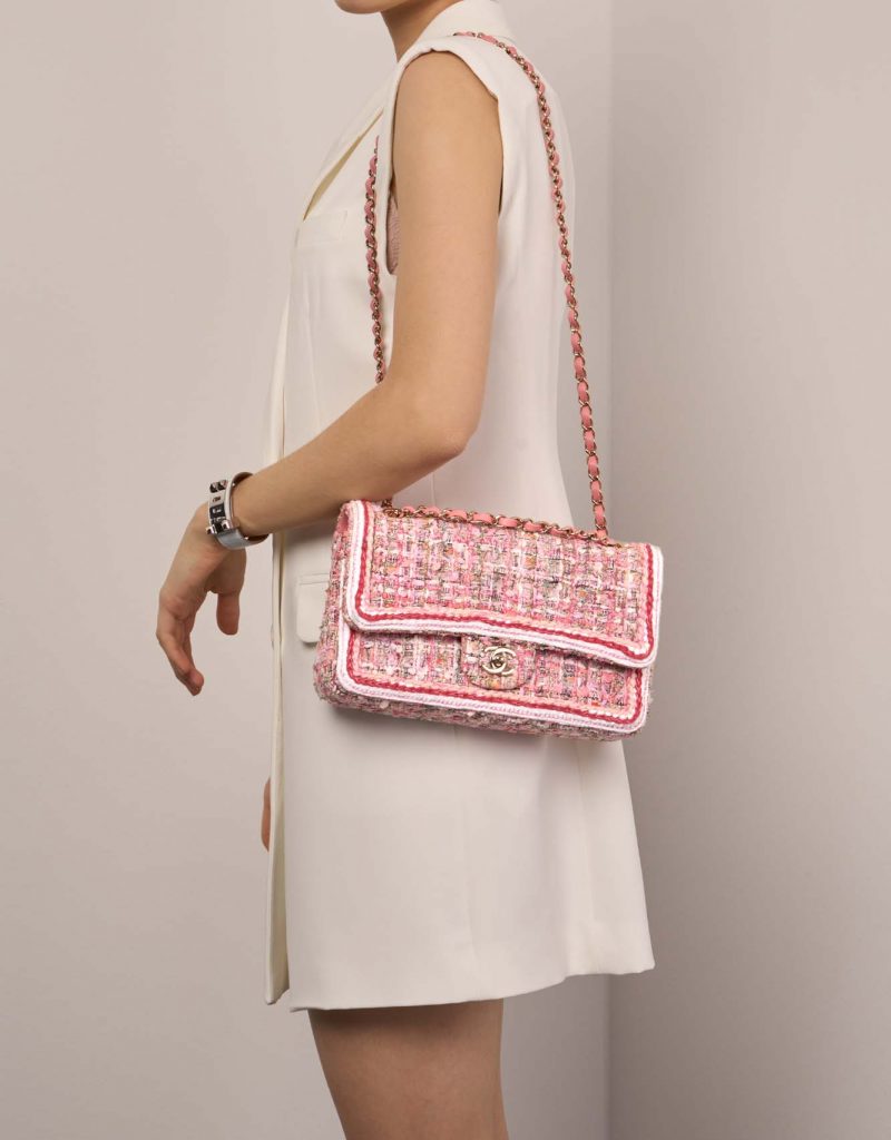 Chanel Timeless Medium Pink Sizes Worn | Sell your designer bag on Saclab.com