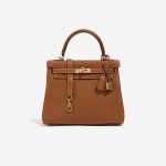 Hermès Kelly 25 Gold-GrisPerle Front  | Sell your designer bag on Saclab.com