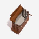 Hermès Kelly 25 Gold-GrisPerle Inside  | Sell your designer bag on Saclab.com