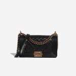 Chanel Boy OldMedium Black Front  | Sell your designer bag on Saclab.com