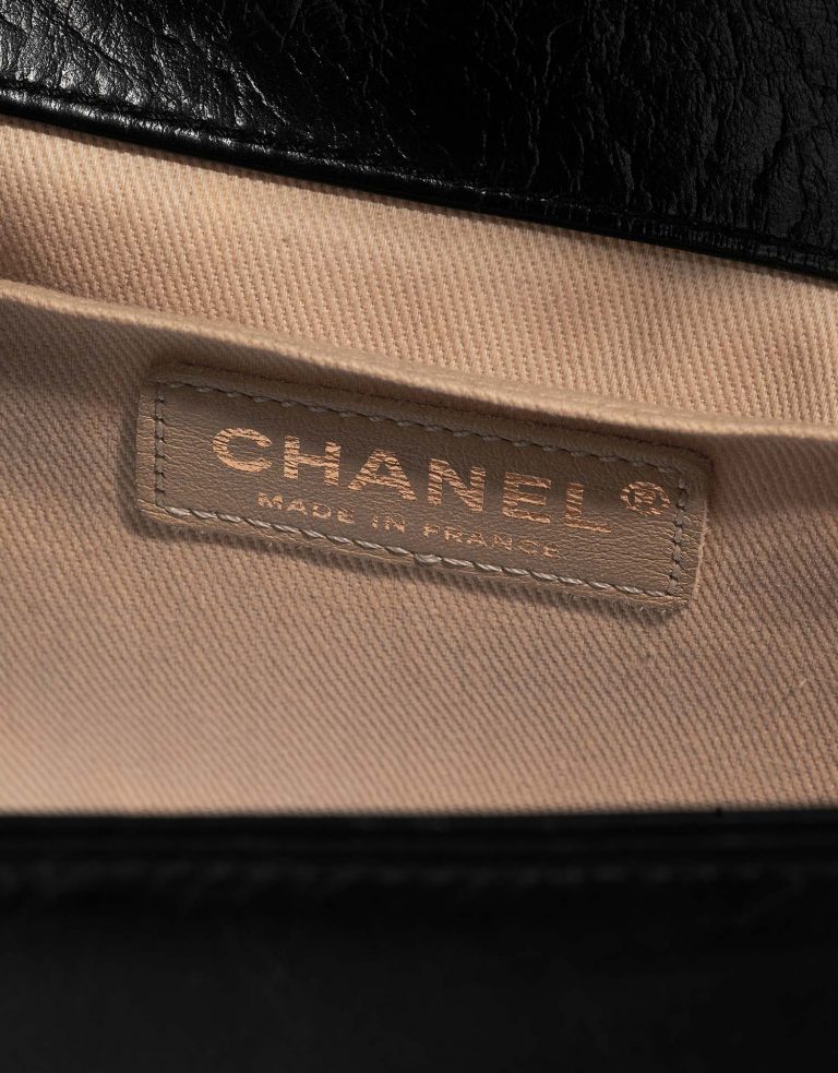 Chanel Boy OldMedium Black Logo  | Sell your designer bag on Saclab.com