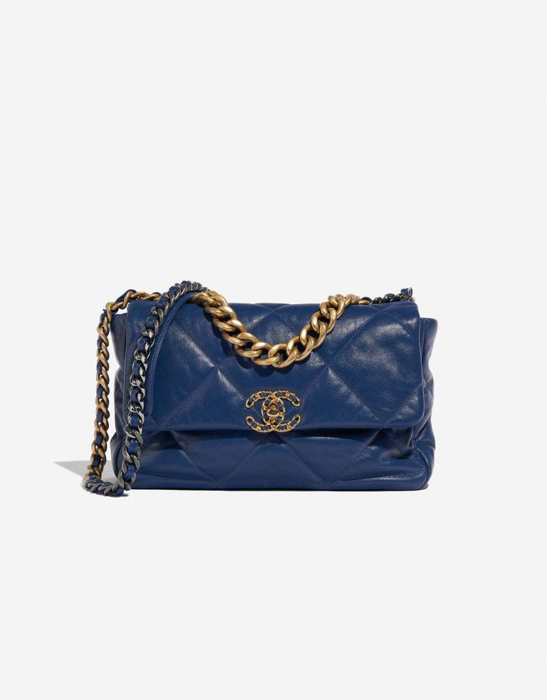 Chanel 19 Large Blue Front  | Sell your designer bag on Saclab.com