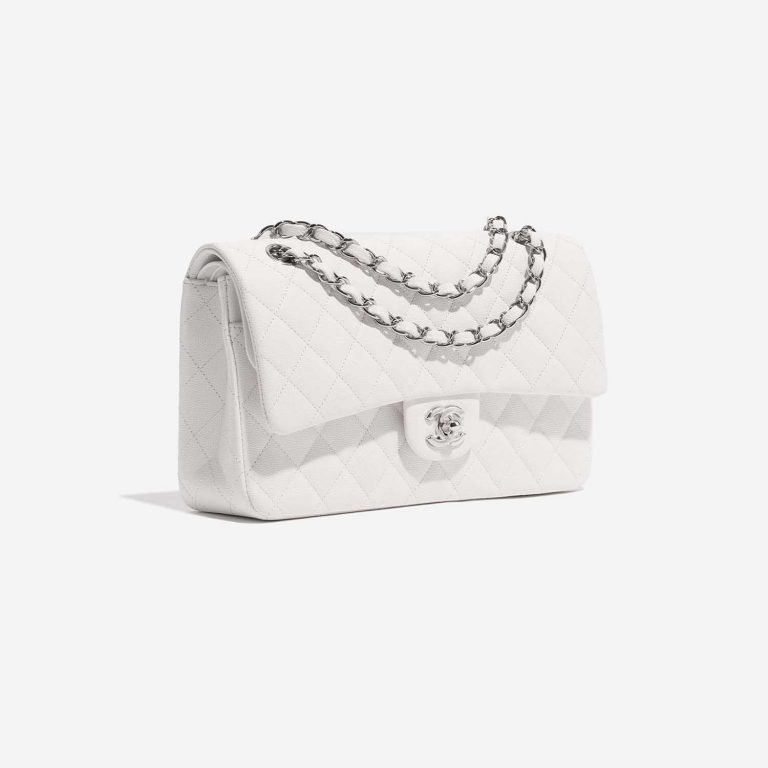 Chanel Timeless Medium White Side Front  | Sell your designer bag on Saclab.com