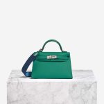 Hermès Kelly Mini VertJade-BlueParadise-BlueSaphire Front  | Sell your designer bag on Saclab.com