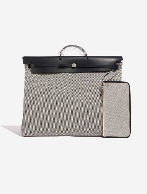 Hermès Herbag 52 Schwarz-Ecru Front | Verkaufen Sie Ihre Designer-Tasche auf Saclab.com
