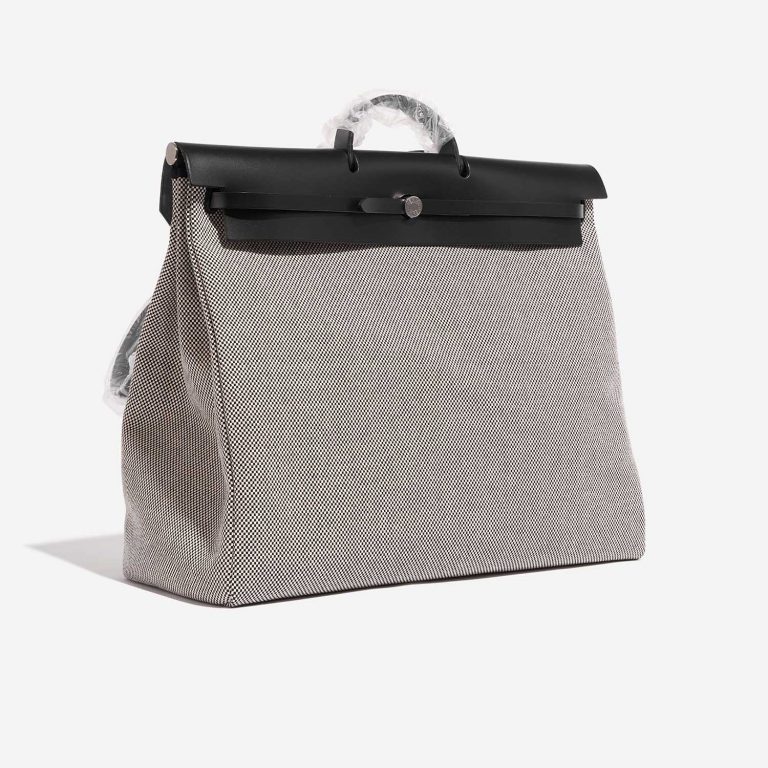 Hermès Herbag 52 Black-Ecru Side Front | Vendez votre sac de créateur sur Saclab.com