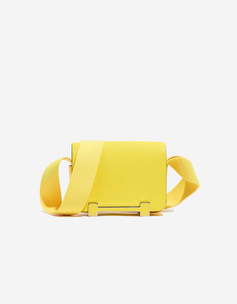 Hermès Geta OneSize JauneCitron-NewLime Front  | Sell your designer bag on Saclab.com