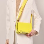 Hermès Geta OneSize JauneCitron-NewLime Sizes Worn | Sell your designer bag on Saclab.com