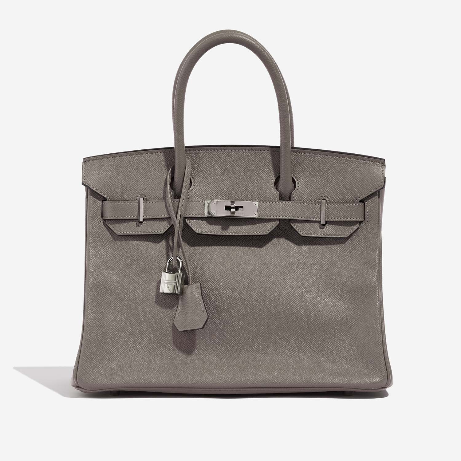 Gebrauchte Hermès Tasche Birkin 30 Epsom Gris Asphalte Brown, Grey Front | Verkaufen Sie Ihre Designer-Tasche auf Saclab.com