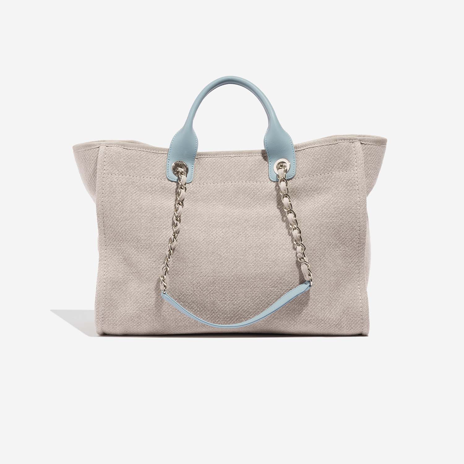 Chanel Deauville Medium Beige-Blue Back  | Sell your designer bag on Saclab.com
