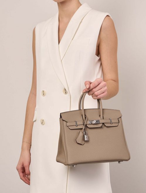 Hermès Birkin 25 Trench-Bougainvillier Sizes Worn | Sell your designer bag on Saclab.com