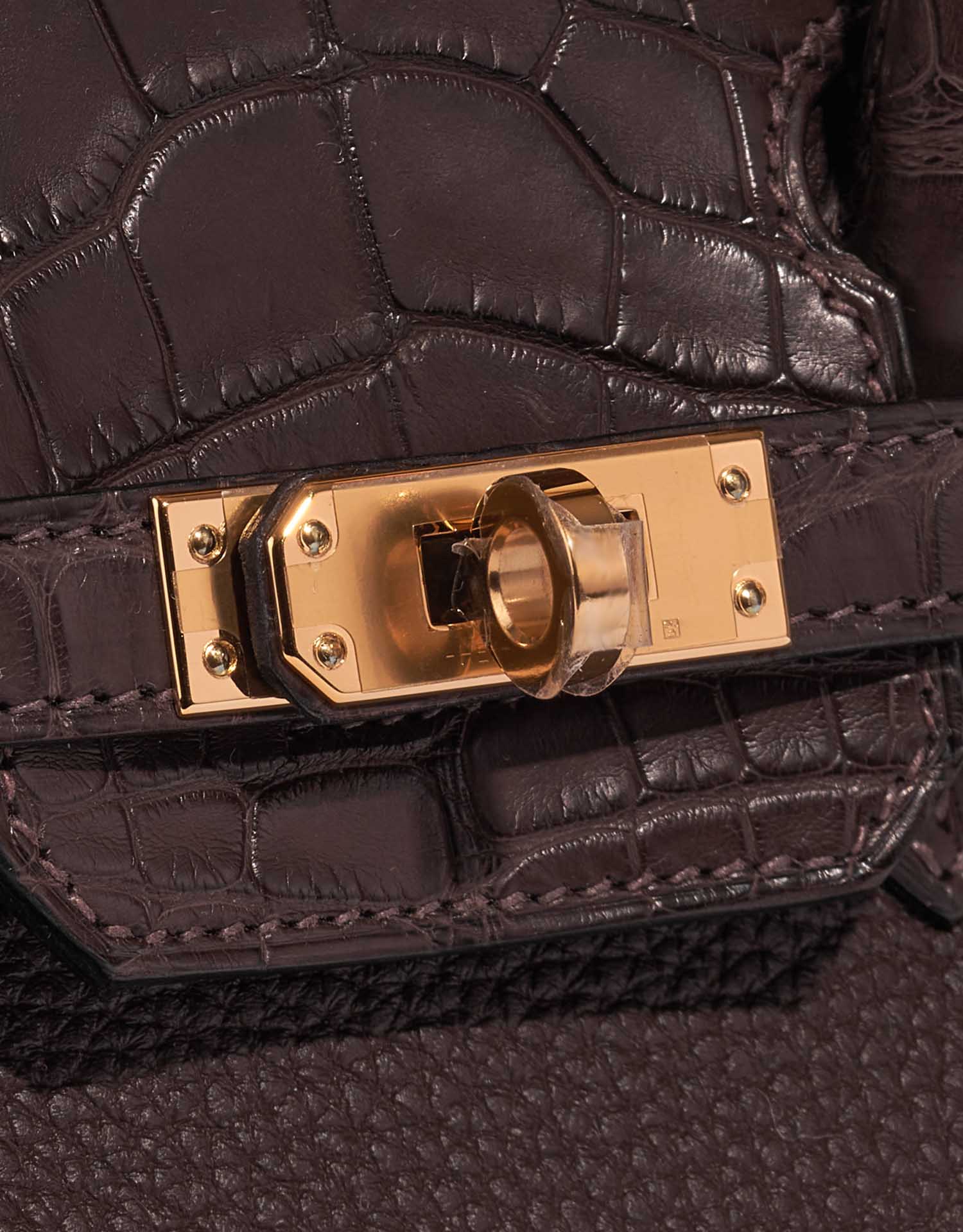 Hermes Birkin Touch Togo & crocodile Matte Light grey & Creamy white Gold  Hardware 25cm Full Handmade - lushenticbags