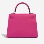 Pre-owned Hermès bag Kelly 25 Epsom Rose Pourpre Violet Back | Sell your designer bag on Saclab.com