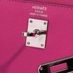 Pre-owned Hermès bag Kelly 25 Epsom Rose Pourpre Violet Logo | Sell your designer bag on Saclab.com