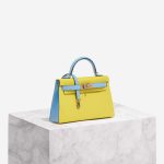 Hermès Kelly Mini Lime-BlueAztec Front  | Sell your designer bag on Saclab.com