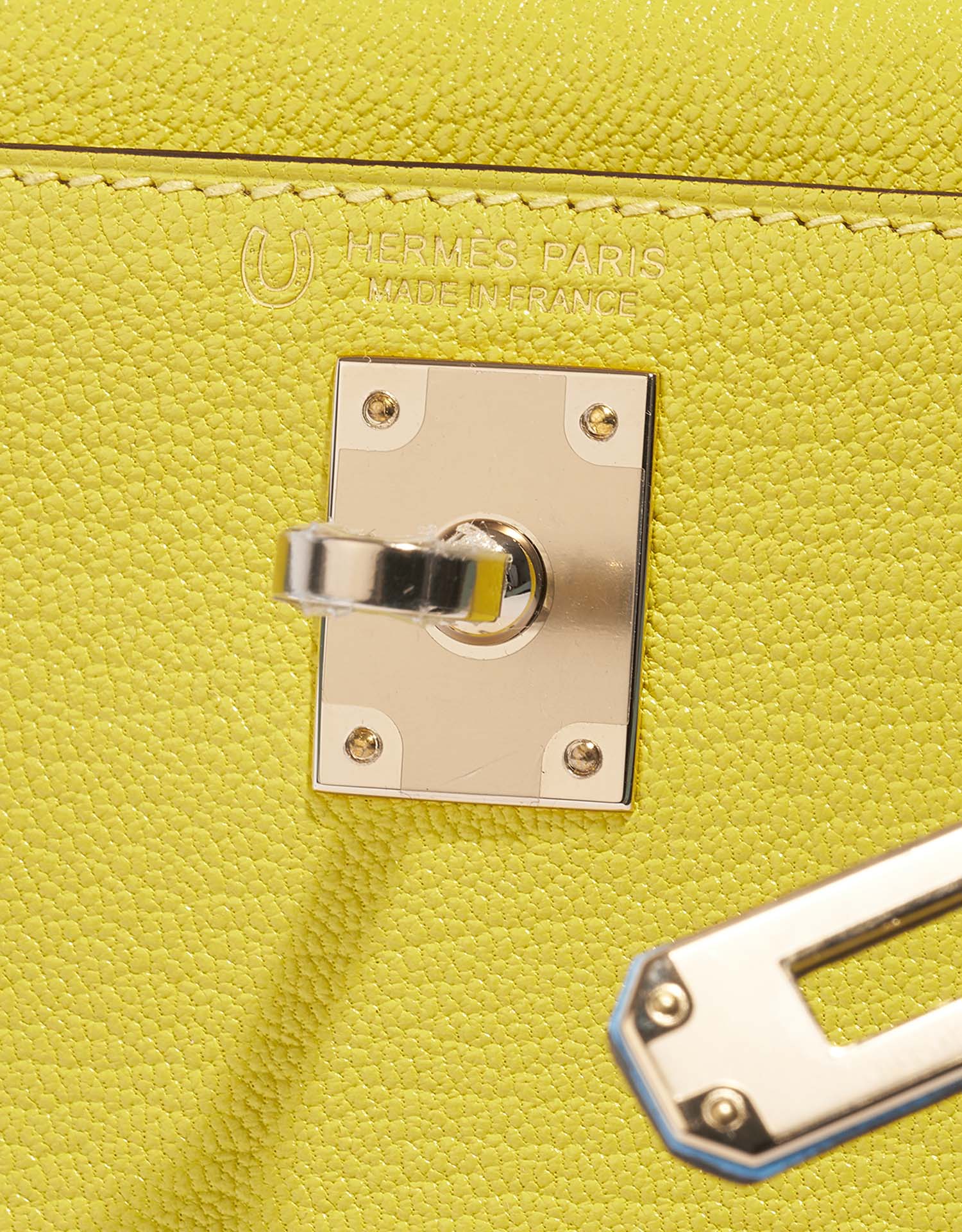 Hermès Kelly Mini Lime-BlueAztec Logo  | Sell your designer bag on Saclab.com