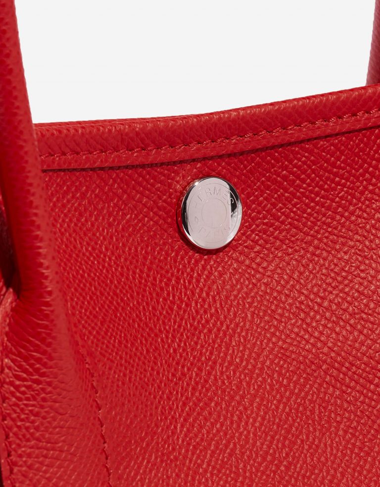 Hermès GardenParty 30 RougeDeCoeur Closing System  | Sell your designer bag on Saclab.com