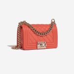 Chanel Boy Small Salmon Side Front  | Sell your designer bag on Saclab.com