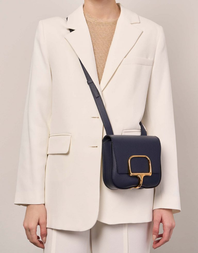 Hermès DellaCavalleria Mini BleuIndigo Sizes Worn | Sell your designer bag on Saclab.com