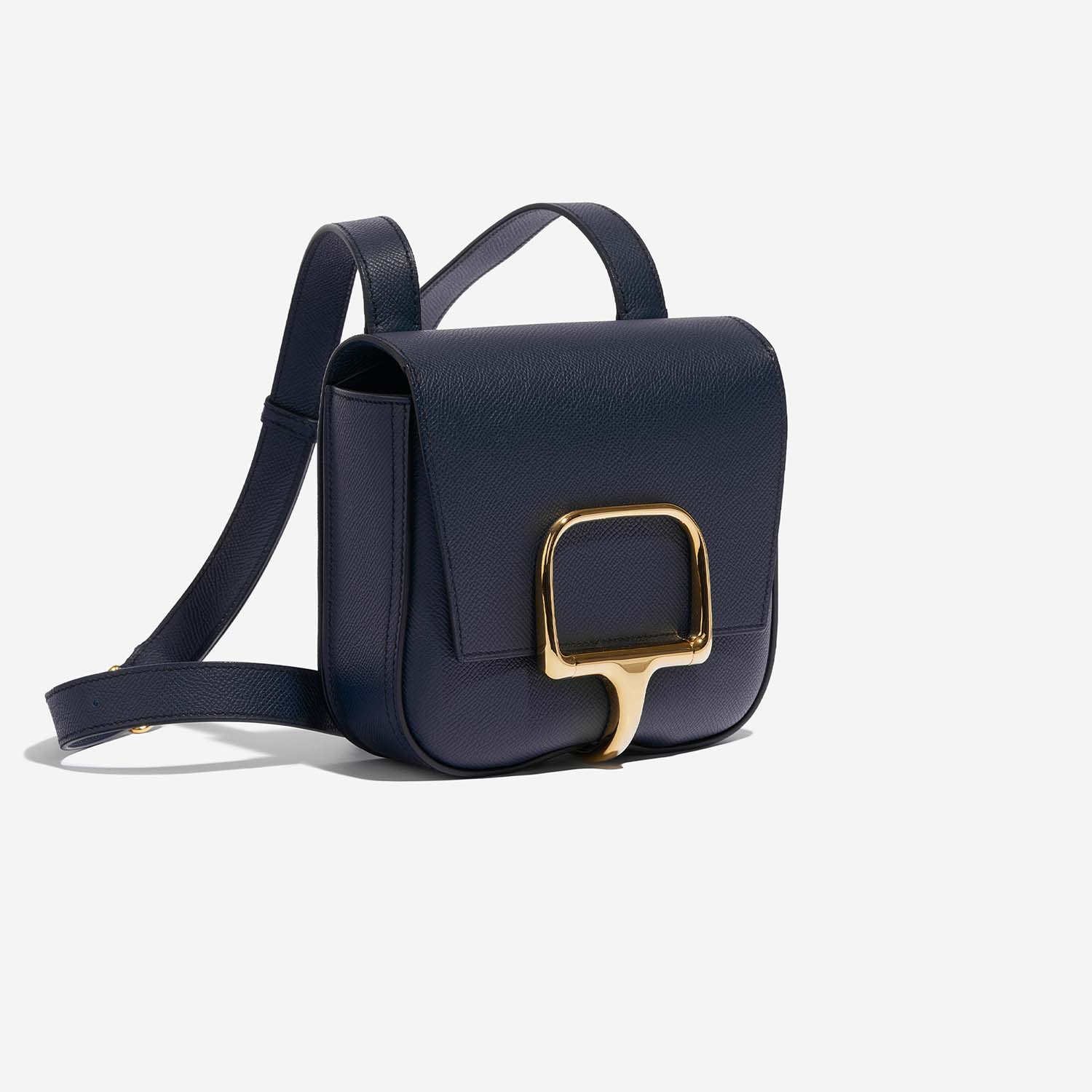 Hermès DellaCavalleria Mini BleuIndigo Side Front | Verkaufen Sie Ihre Designer-Tasche auf Saclab.com
