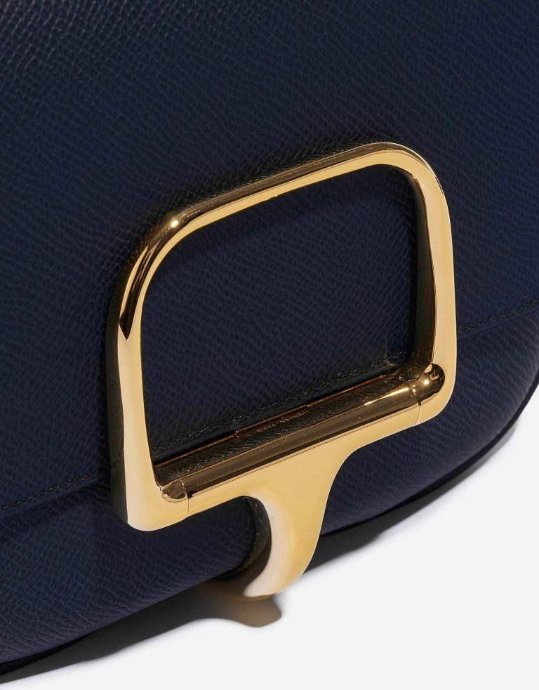 Hermès DellaCavalleria Mini BleuIndigo Closing System  | Sell your designer bag on Saclab.com