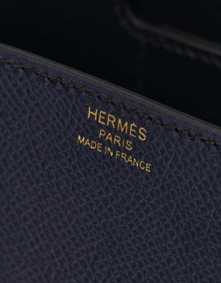 Hermès DellaCavalleria Mini BleuIndigo Logo  | Sell your designer bag on Saclab.com