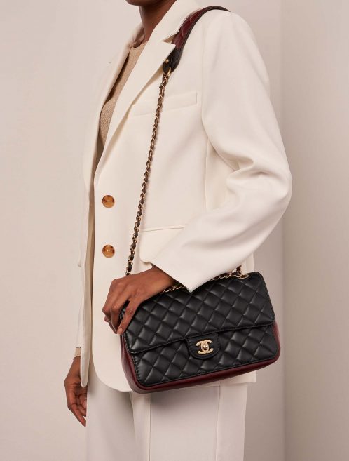 Chanel timeless Medium Black-Brown Sizes Worn | Sell your designer bag on Saclab.com