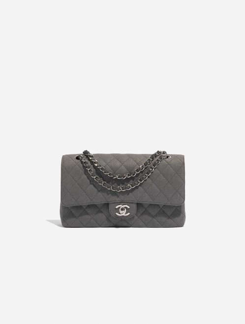 Chanel Timeless Medium Grey-GoldShimmer Front  | Sell your designer bag on Saclab.com