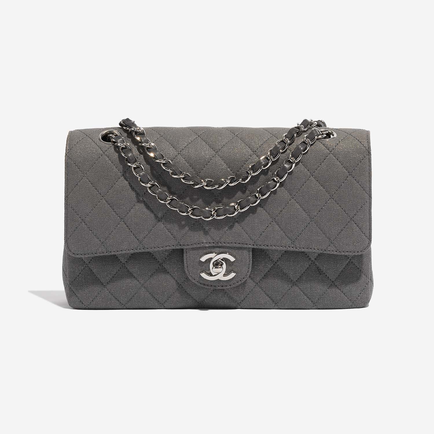 Chanel Timeless Medium Grey-GoldShimmer Front | Vendez votre sac de créateur sur Saclab.com