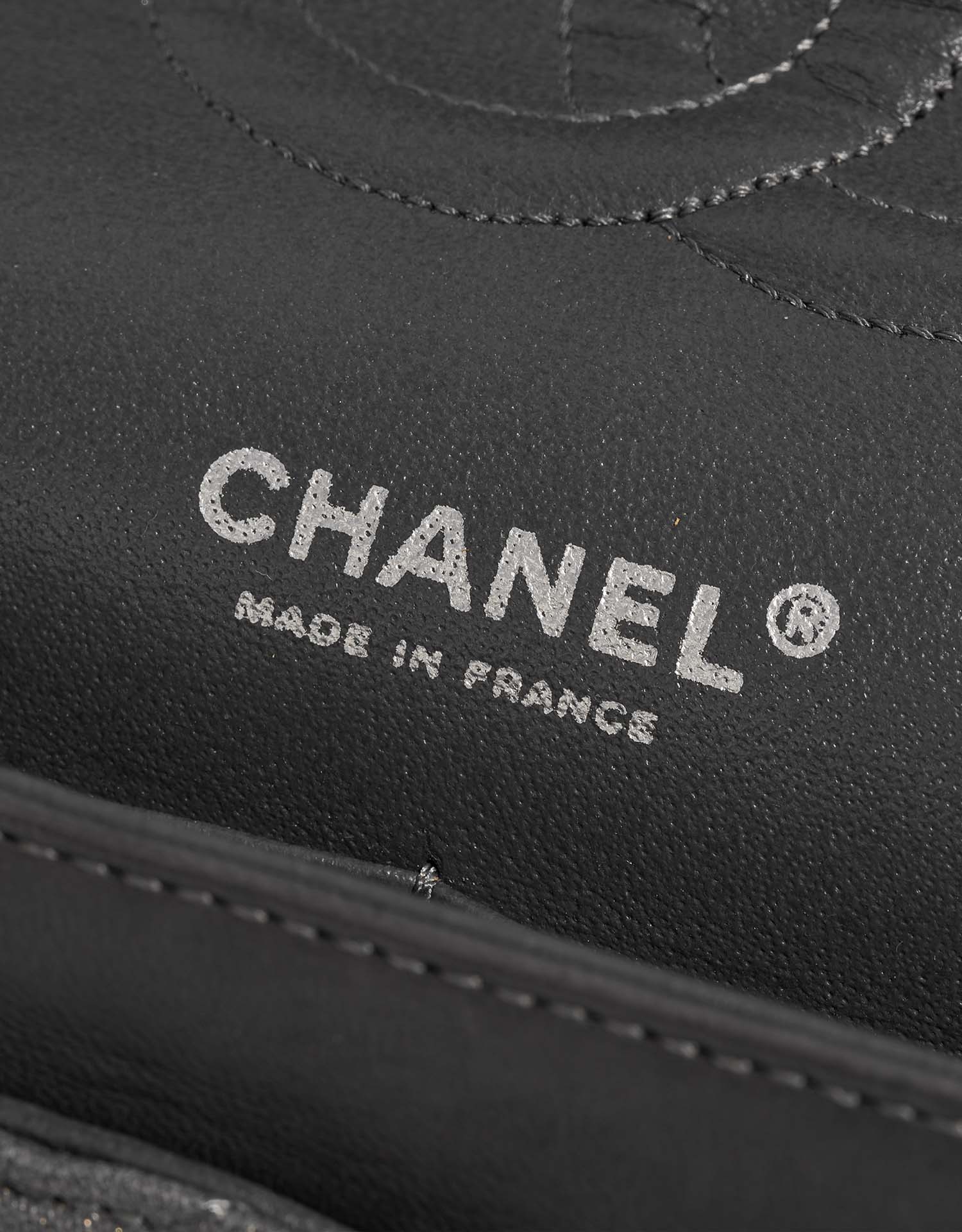 Chanel Timeless Medium Grey-GoldShimmer Logo  | Sell your designer bag on Saclab.com