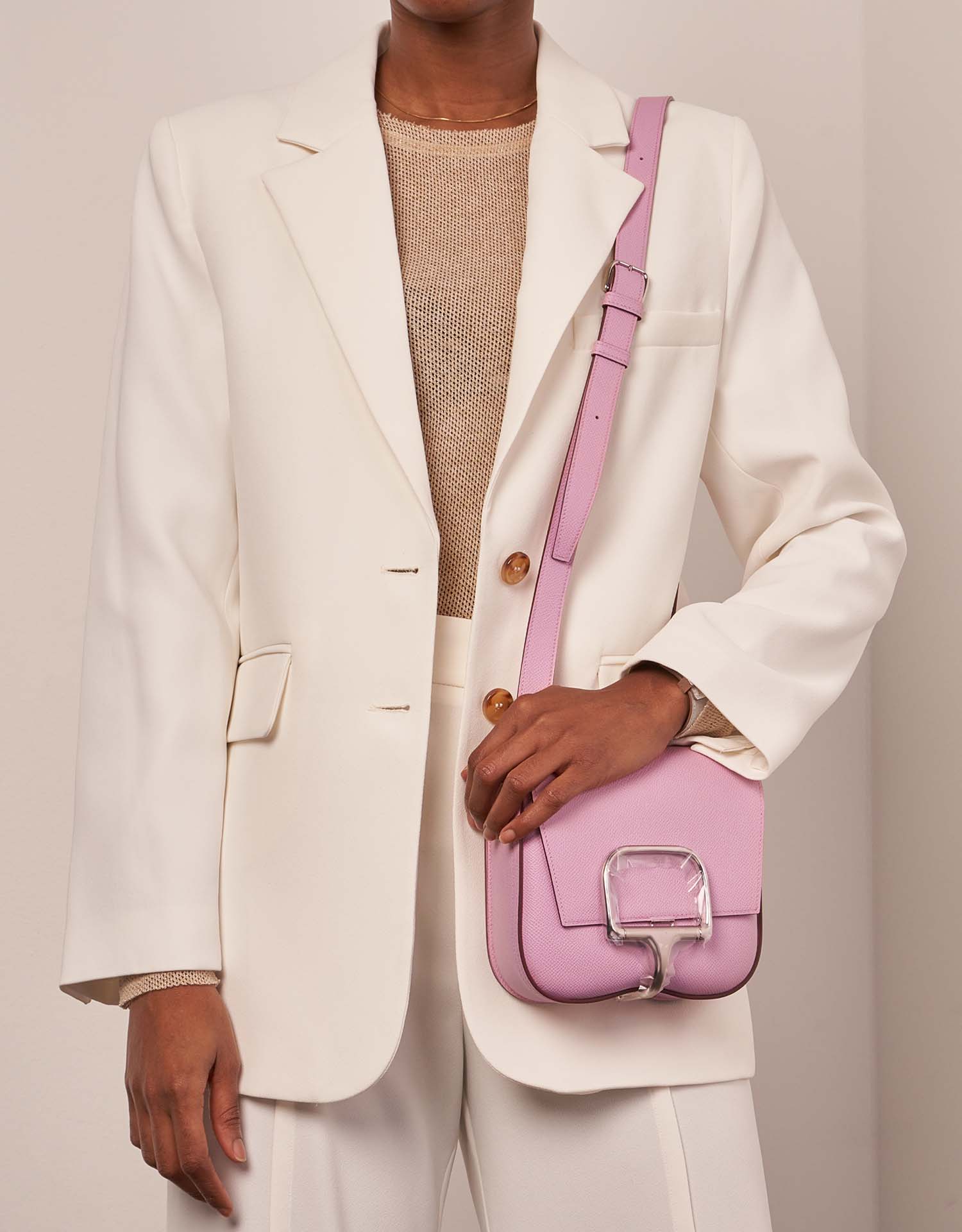 Hermès DellaCavalleria Mini MauveSylvestre Sizes Worn | Sell your designer bag on Saclab.com