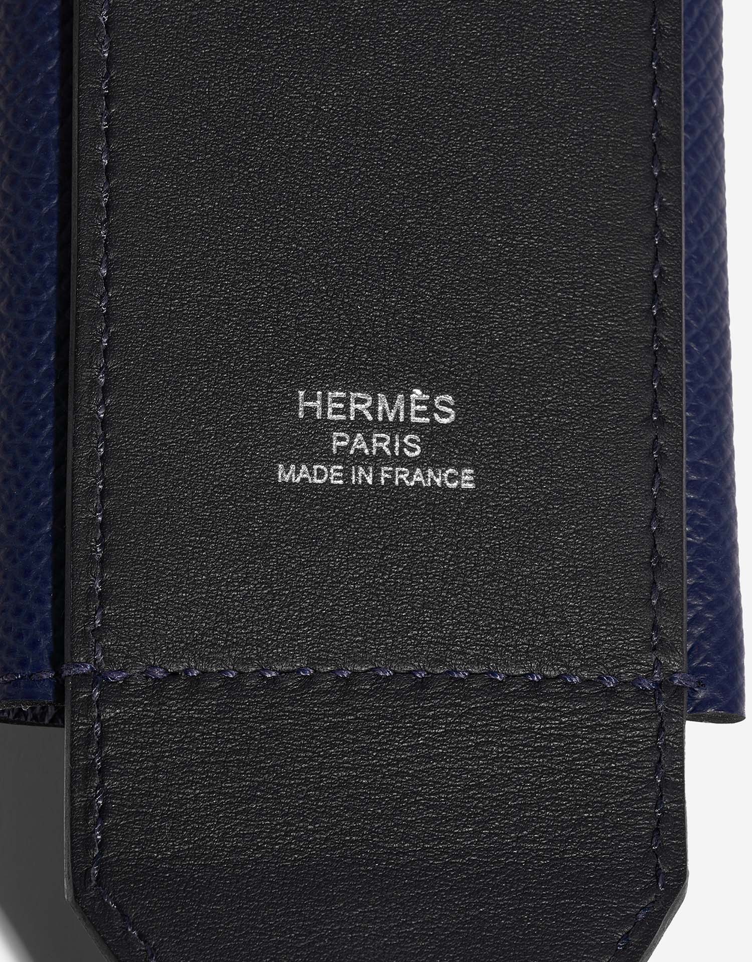 Hermès Kelly Pocket Strap Epsom Caban and Swift Bleu Saphir Gold Hardw