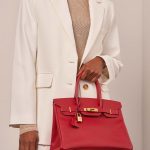 Hermès Birkin 30 RougeCasaque Sizes Worn | Sell your designer bag on Saclab.com