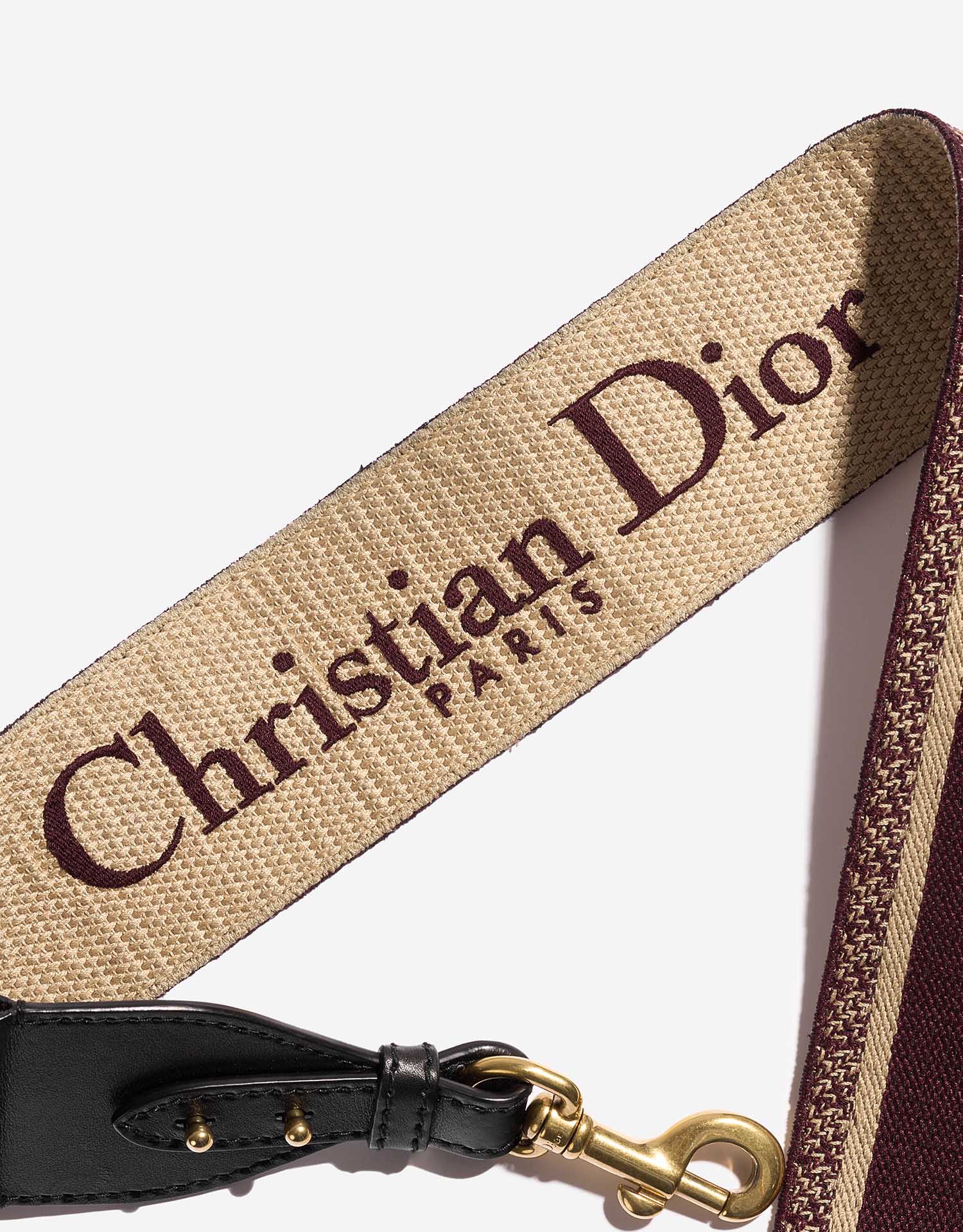 Dior Schulterriemen Bordeaux-Beige Innenseite | Verkaufen Sie Ihre Designertasche auf Saclab.com