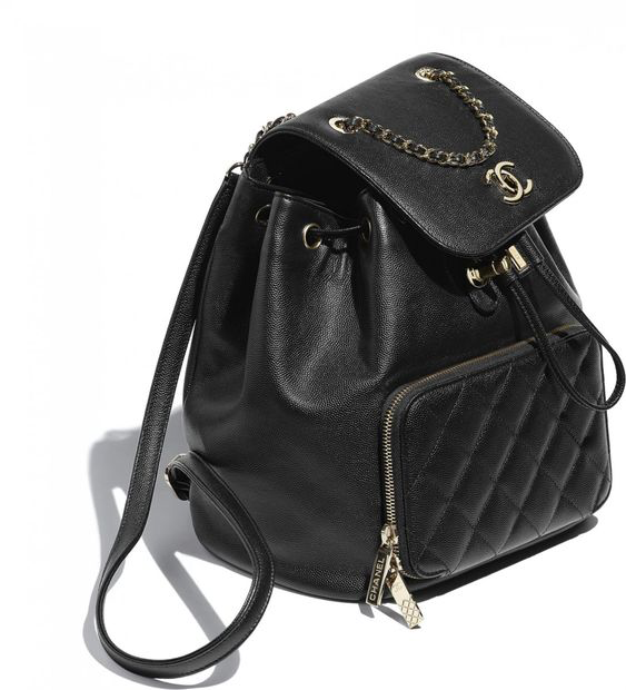 CHANEL Business Affinity Caviar Quilted Backpack Black