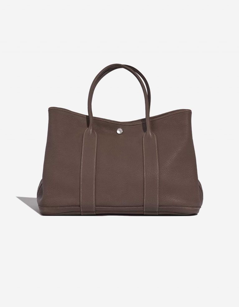 Pre-owned Hermès bag Garden Party 36 Negonda Etoupe Brown Front | Sell your designer bag on Saclab.com