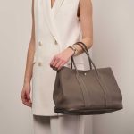 Pre-owned Hermès bag Garden Party 36 Negonda Etoupe Brown, Grey Model | Sell your designer bag on Saclab.com
