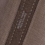 Pre-owned Hermès bag Garden Party 36 Negonda Etoupe Brown, Grey Logo | Sell your designer bag on Saclab.com