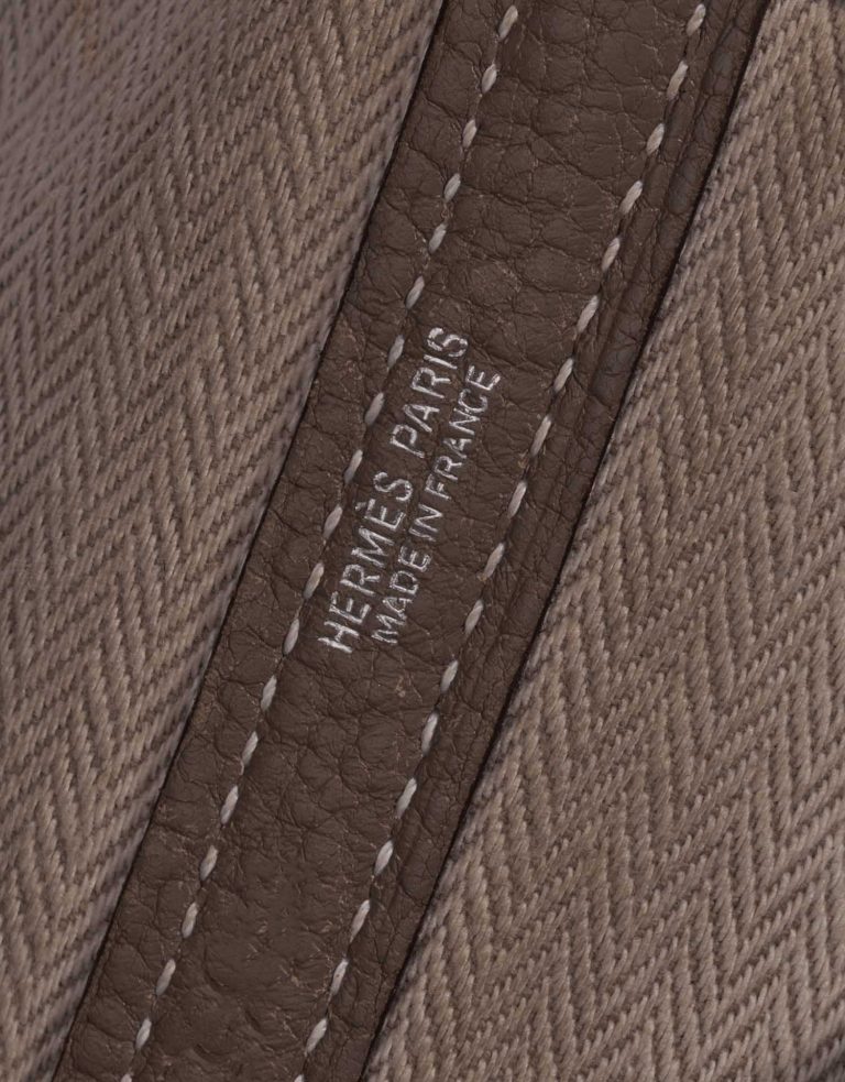 Pre-owned Hermès bag Garden Party 36 Negonda Etoupe Brown, Grey Logo | Sell your designer bag on Saclab.com