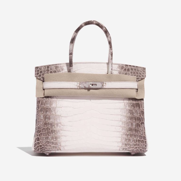 Pre-owned Hermès Tasche Birkin 30 Niloticus Crocodile Himalaya Blanc Beige Front Velt | Verkaufen Sie Ihre Designer-Tasche auf Saclab.com