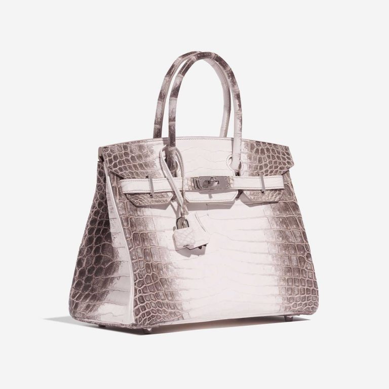 Pre-owned Hermès Tasche Birkin 30 Niloticus Crocodile Himalaya Blanc Beige Side Front | Verkaufen Sie Ihre Designer-Tasche auf Saclab.com