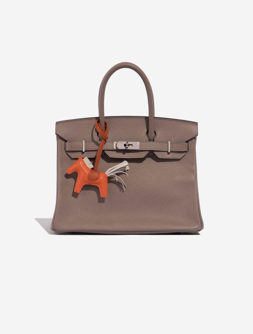 Hermès Rodeo PM OrangePoppy-Craie-Cornaline Front  | Sell your designer bag on Saclab.com