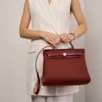 Hermès Herbag 31 RougeH Sizes Worn | Sell your designer bag on Saclab.com
