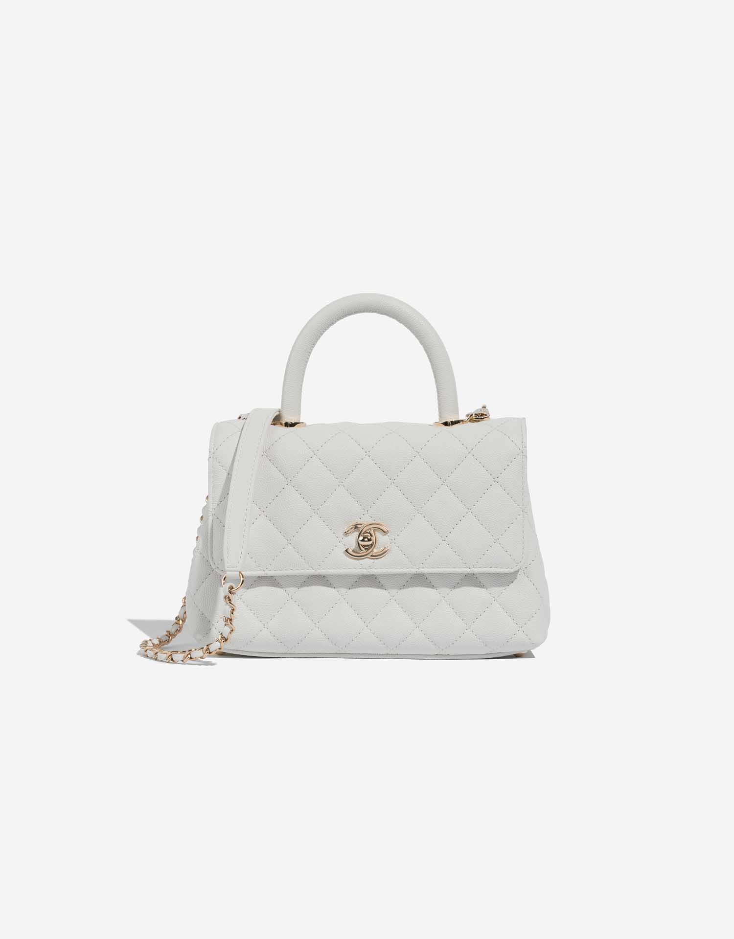 Chanel Caviar Timeless Pochette - White Shoulder Bags, Handbags