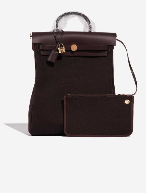 Hermès Herbag Backpack Ebène Front  | Sell your designer bag on Saclab.com