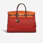 Hermès Birkin 40 OrangeH-Olive-Vermillon Front  | Sell your designer bag on Saclab.com