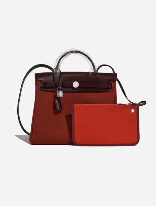 Hermès Herbag 31 Cuivre-OrangeMécano-RougeSellier Front  | Sell your designer bag on Saclab.com