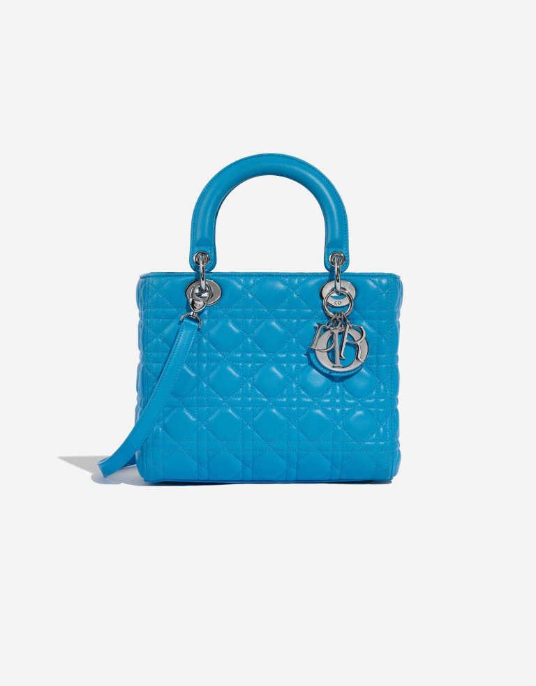 Dior Lady Medium Blue Front  | Sell your designer bag on Saclab.com